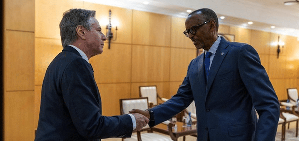 Secretary of State Anthony Blinken and Rwandan president Paul Kagame